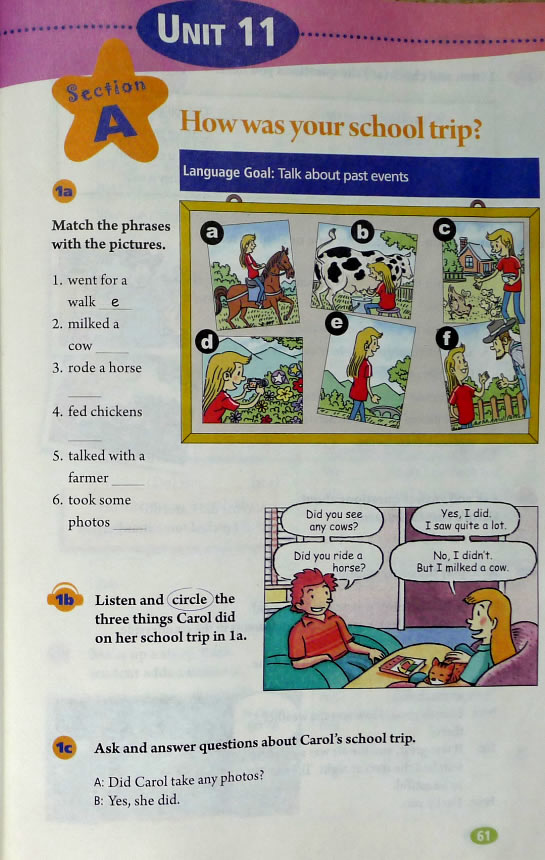 11 How was yourschool trip?(第61页)