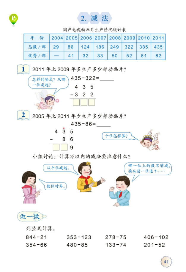 4 万以内的加法和减法（二）(第41页)