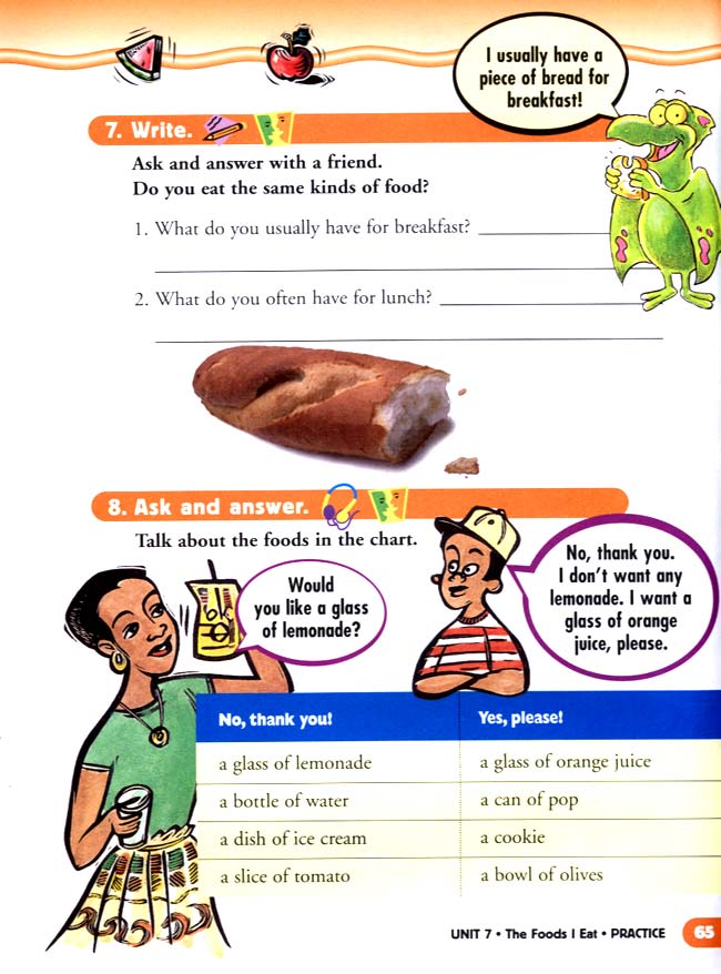 unit 7 The Foods I Eat(第65页)