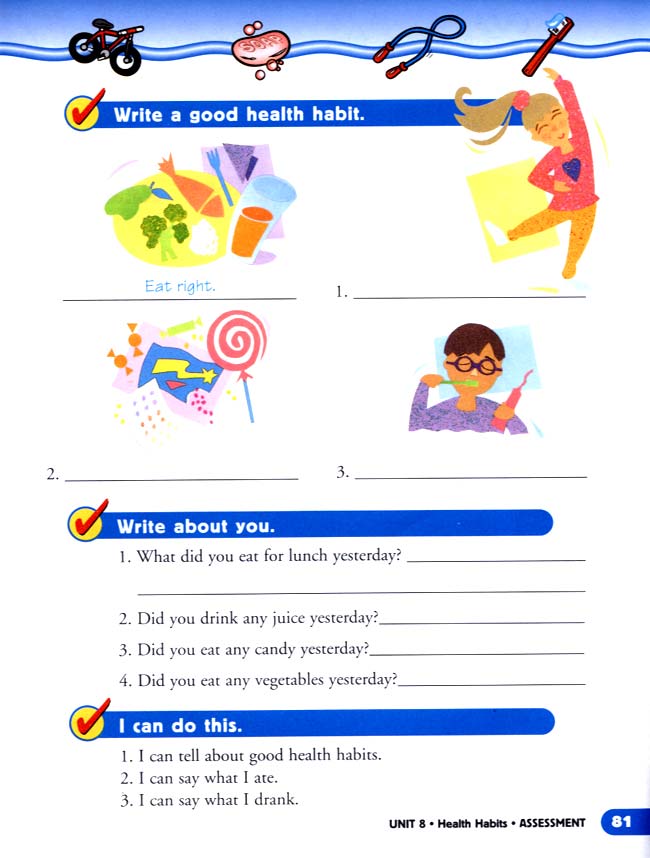 unit 8 Health Habits(第81页)
