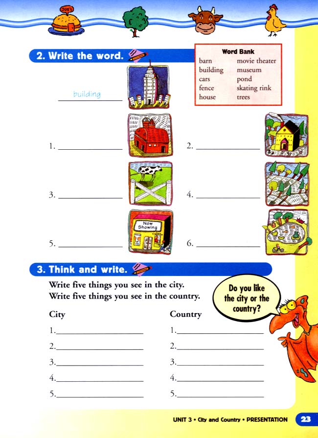 unit 3 City and Country(第23页)