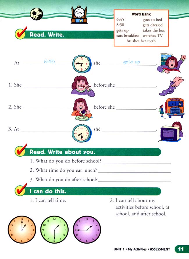 unit 1 My Activities(第11页)