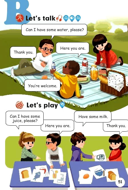 Unit 5 Let&#39;s eat !(第51页)