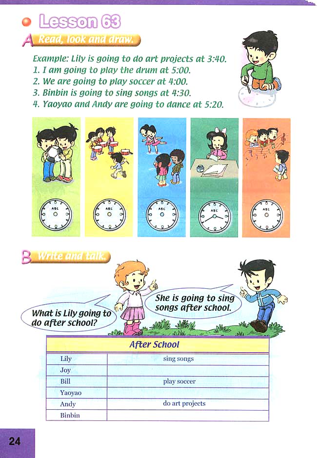 人教版三年级英语下册(旧版新起点)电子课本Unit 11 After School Activities(第24页)