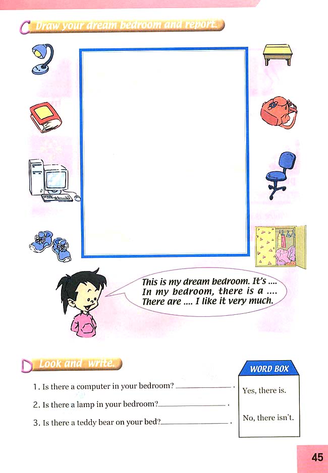 人教版三年级英语下册(旧版新起点)电子课本Unit 13 My Home(第45页)