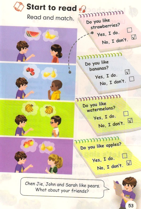 Unit 5 Do you like pears?(第53页)