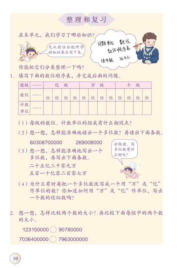 1 大数的认识(第30页)