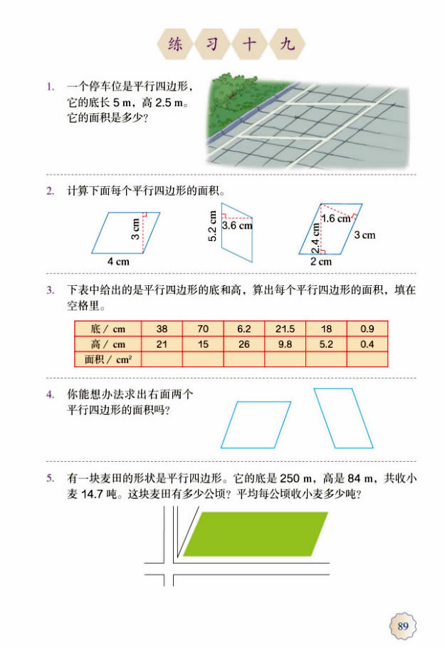 6 多边形的面积(第90页)