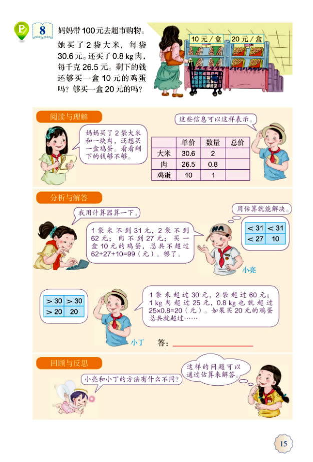 1 小数乘法(第15页)