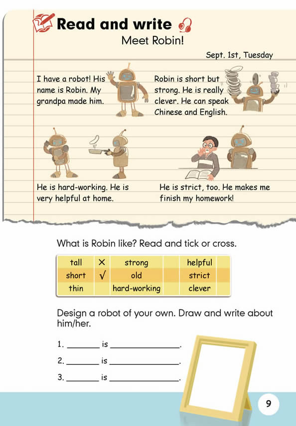 Unit 1 What&#39;s he like?(第9页)