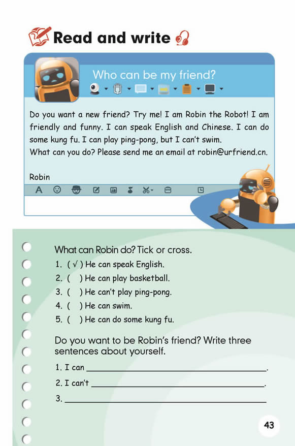 Unit 4 What can you do?(第43页)