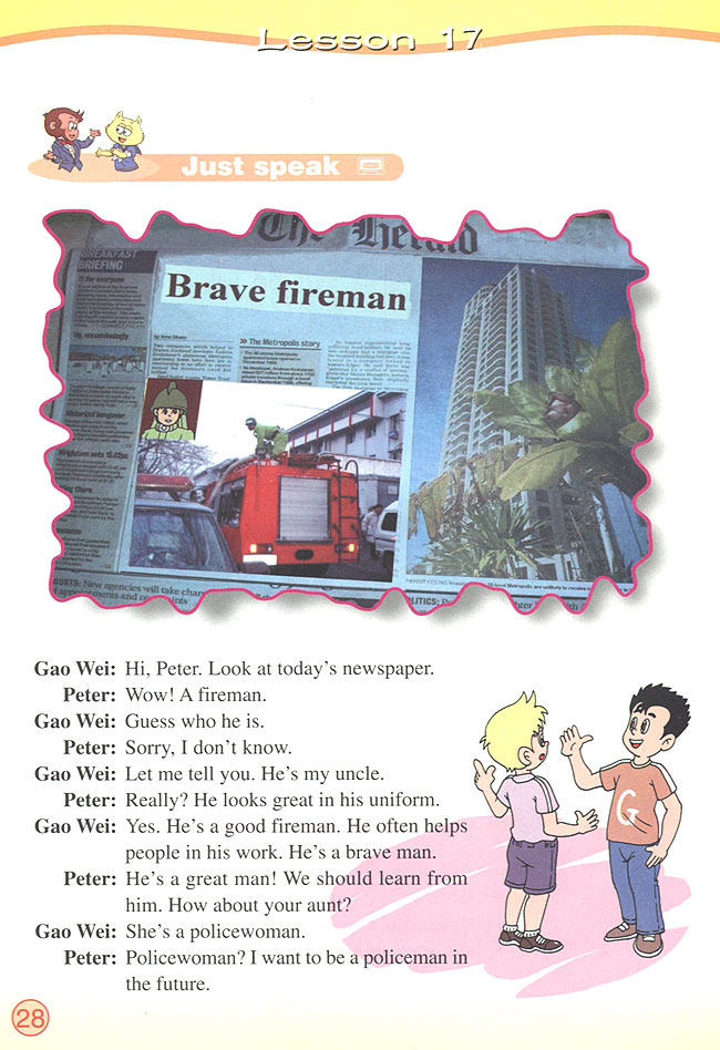 Unit 3 My father is a teacher. Lesson 13(第28页)