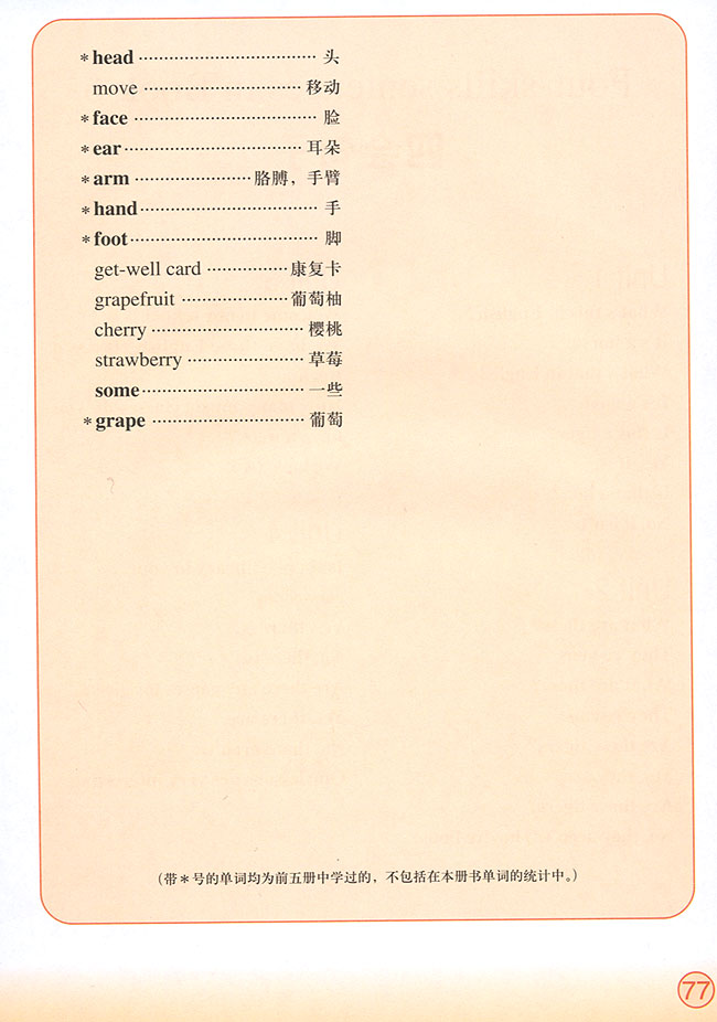 Words in Each Unit(第77页)