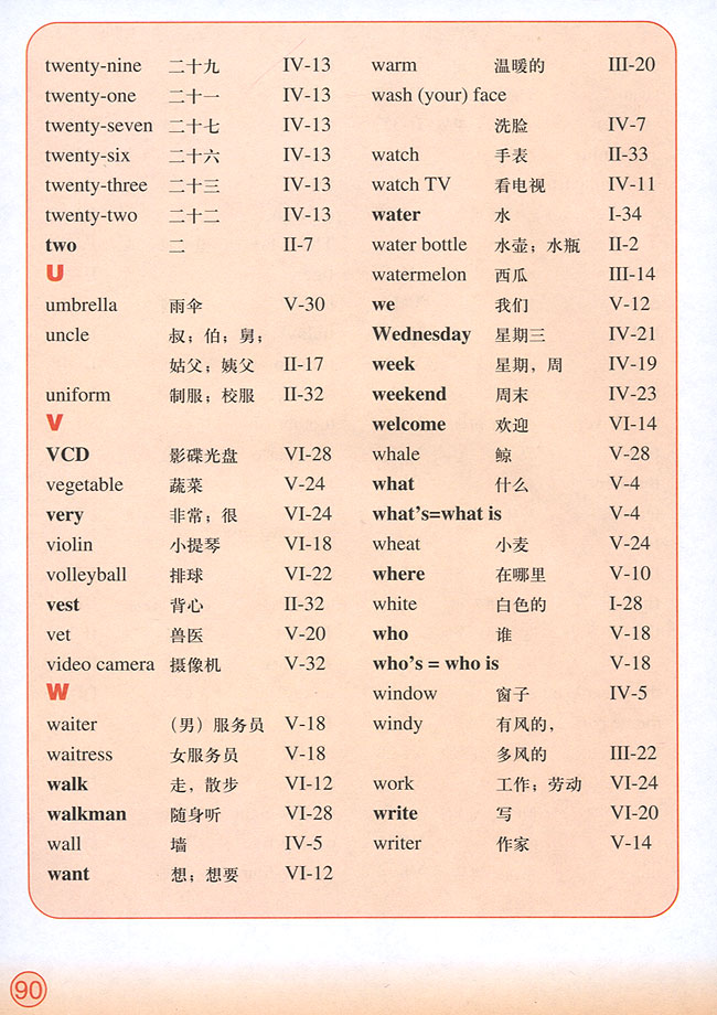 Vocabulary(第90页)