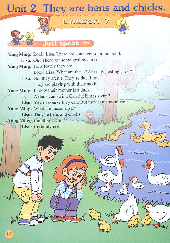 Unit 2 They are hens and chicks.(第12页)