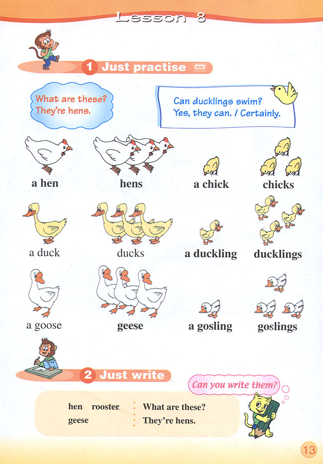 Unit 2 They are hens and chicks.(第13页)