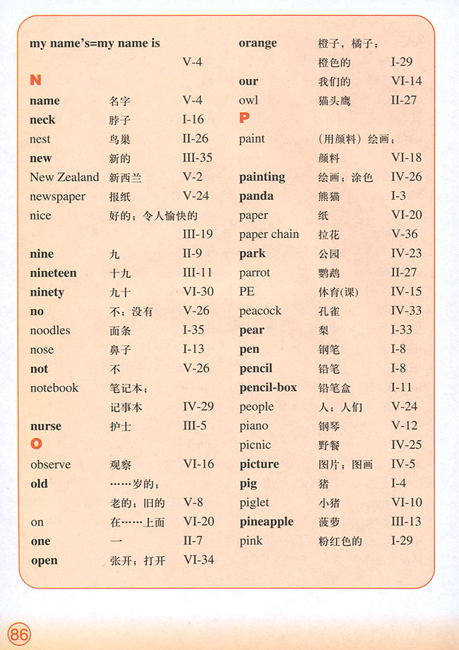 Vocabulary(第86页)