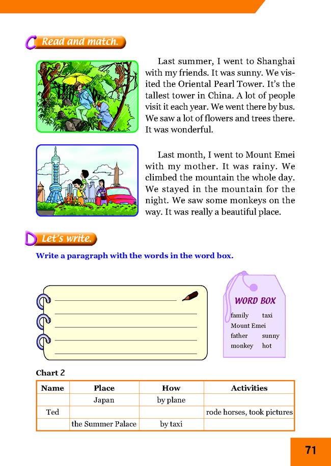 Unit 14 A Great Trip(第71页)