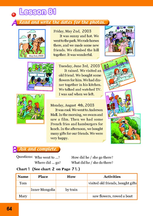 Unit 14 A Great Trip(第64页)