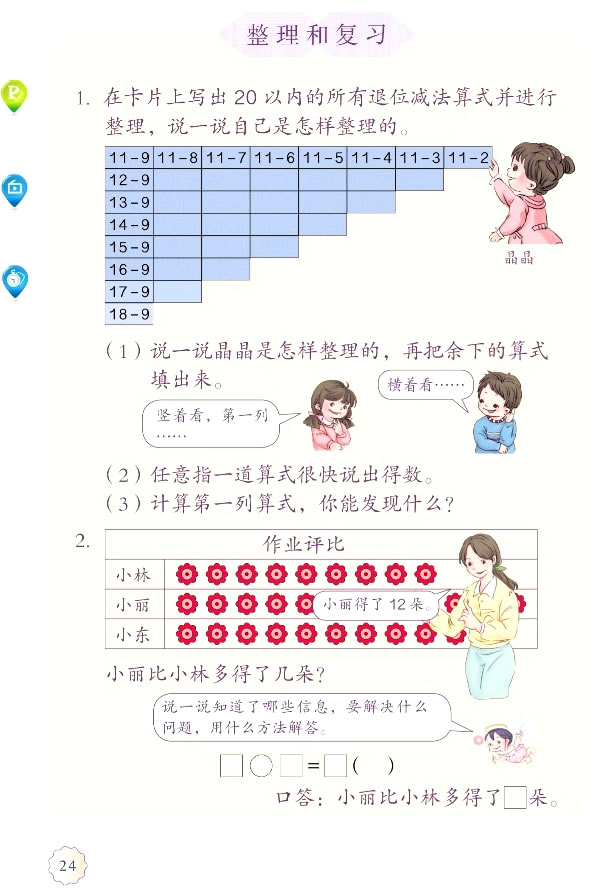 2 20以内的退位减法(第24页)