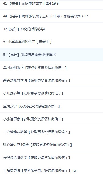 儿童小学数学思维启蒙合集