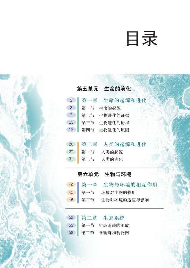鲁教版济南版八年级生物下册